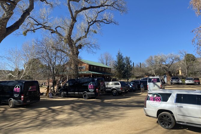Bliss - Sedona’s Most Luxurious Wine Tour - Lunch Included! - Stop 1: Alcantara Vineyards and Winery Grounds With Wedding-Poster Vibes