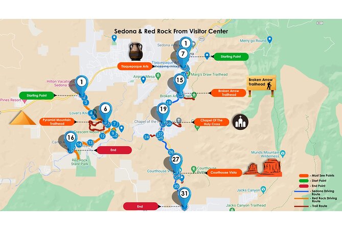 Grand Canyon and Sedona Self-Guided Driving Tour Bundle - Crescent Moon Ranch Road and the Picnic-View Payoff
