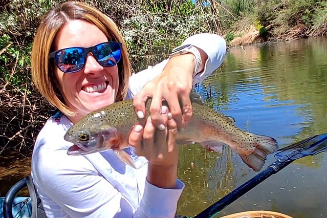 Kayak Fishing on the Verde 4hr Cottonwood, AZ 20Min From Sedona - The private river runs that keep the experience quiet
