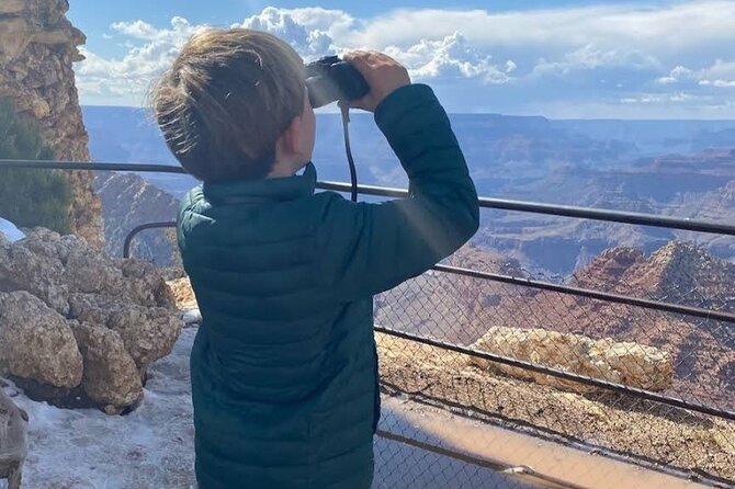 Private Grand Canyon Ultimate Day Tour - First Grand Canyon view at Desert View Watchtower