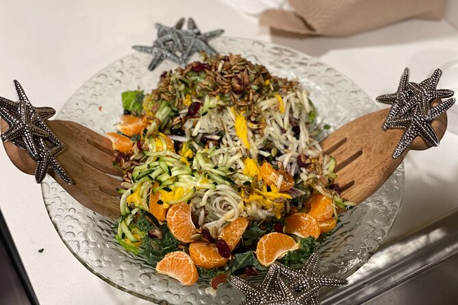 Seafood, Chicken or Vegan Date & Dine Org, GF Sedona Experience - First course choices: soups, salad, or spring rolls