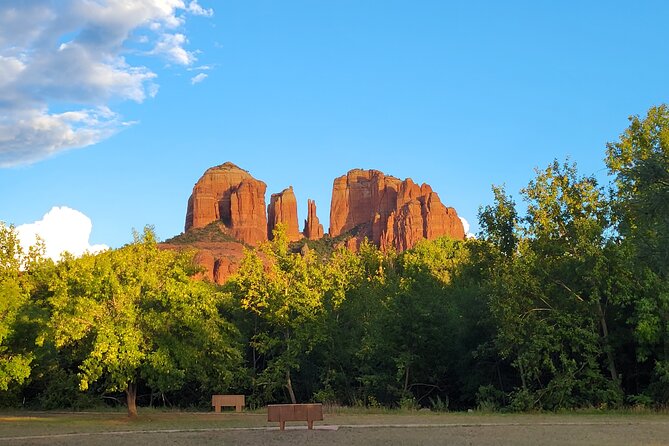 Sedona Scenic Sunset Tour - Semi Private! - 3 Monks Climbing: one iconic rock shape, fast and photogenic