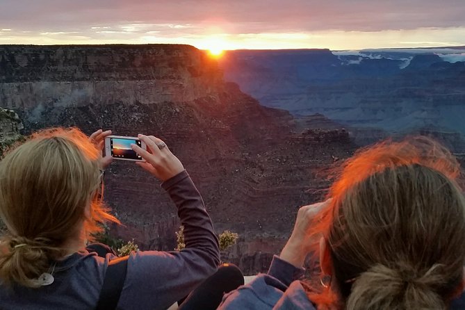 Sunset in the Grand Canyon from Sedona - Getting picked up in Sedona (and what to plan for)